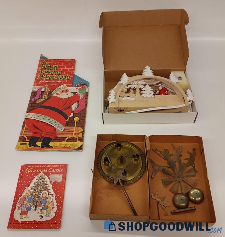 4 Vintage Christmas Books & Decors - shopgoodwill.com