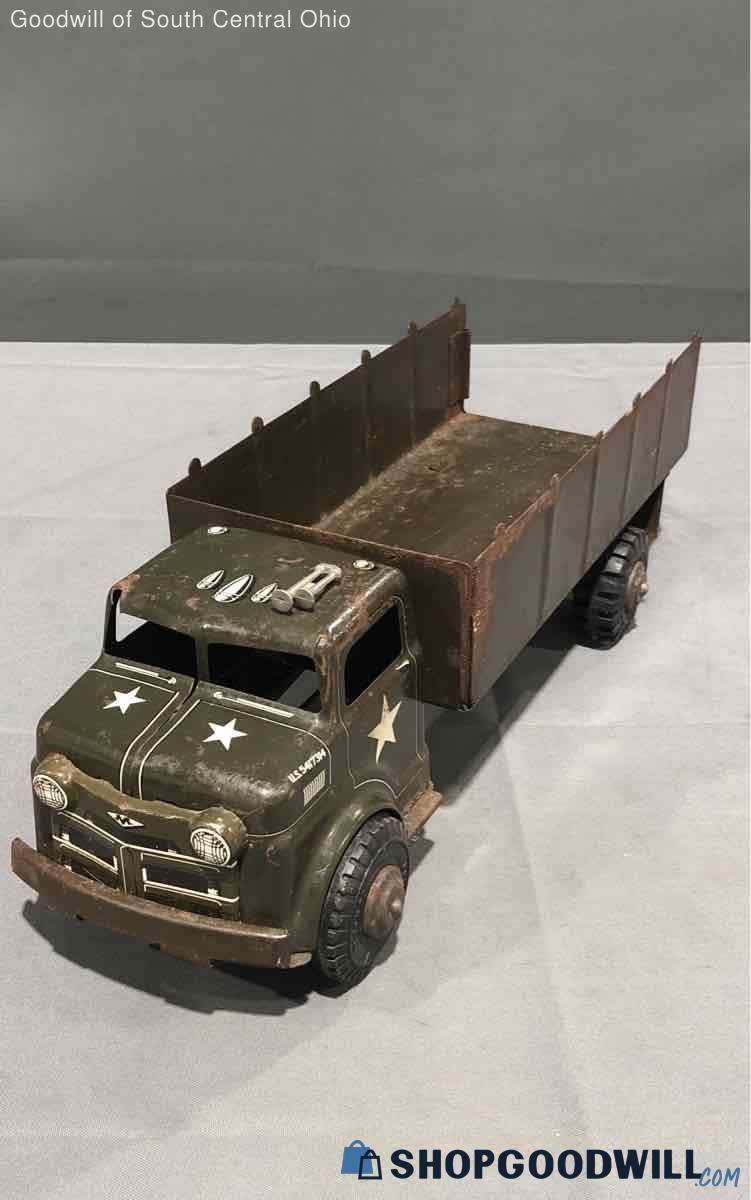 Vintage 1950's Marx Lumar U.s. Army Troop Transport Carrier Metal Truck ...