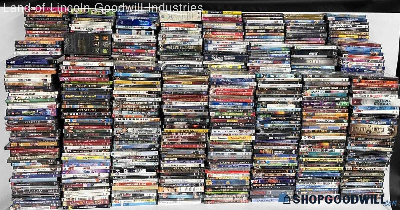 Used Bunyanesque Factory Sealed 1,800 Dvd Lot, Marvel, Disney, Et 