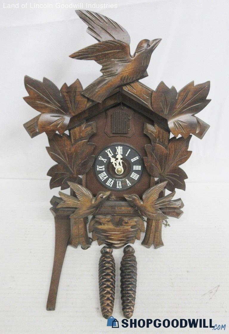 Vintage Hubert Herr W Germany Black Forest Cuckoo Clock For Repair Shopgoodwill Com