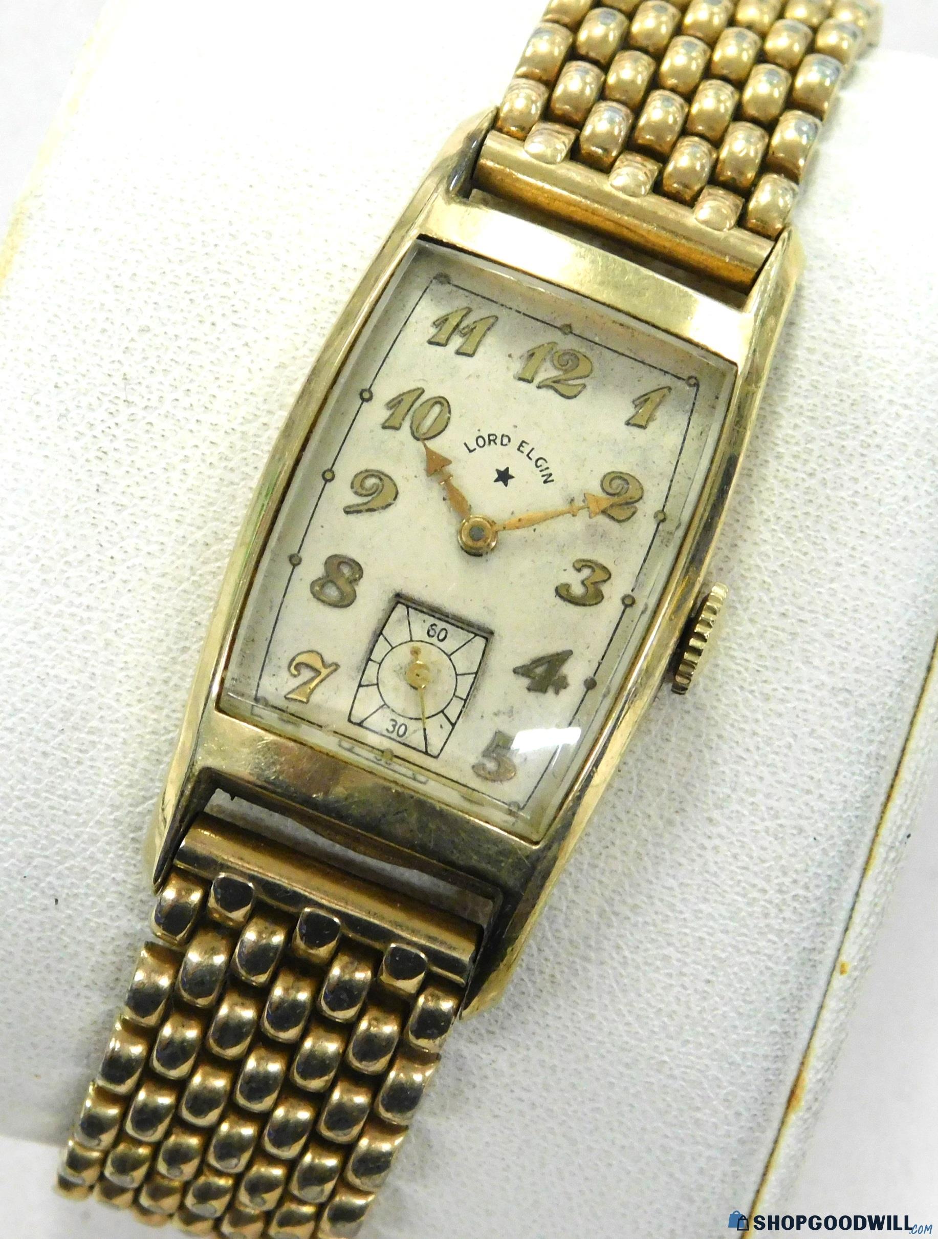 Vintage Lord Elgin 21 Jewel Men's Watch With 14k Gold Filled Case 