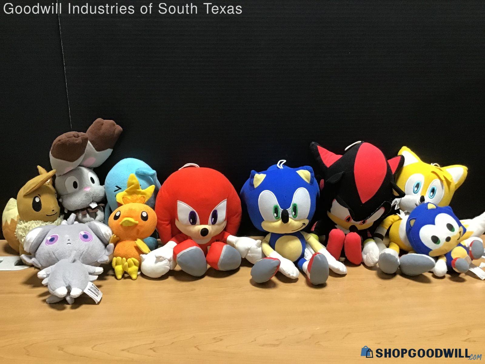 Pokemon & Sonic the Hedgehog Plush Lot - shopgoodwill.com