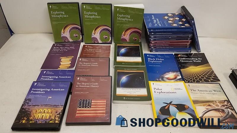 Great Courses Audio Cd's & Books American History, Physics, Philosophy+ ...