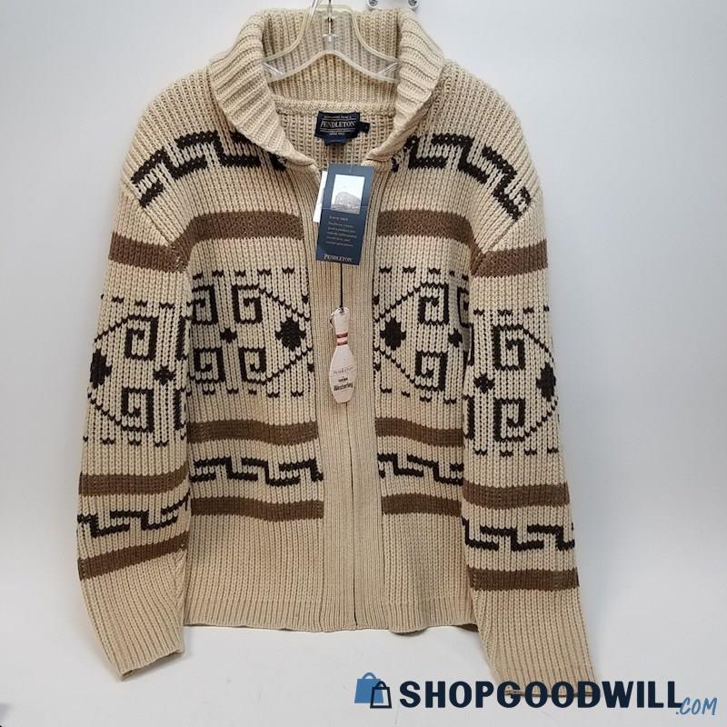 PENDLETON Westerly Big Lebowski Cowichan Wool Dude Sweater Cardigan Sz ...
