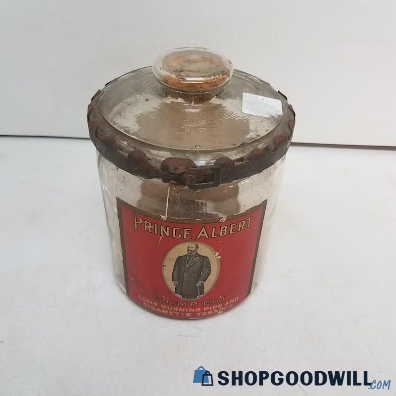 Vintage Prince Albert Crimp Cut Pipe Tobacco Glass Jar W/lid - Pick Up ...