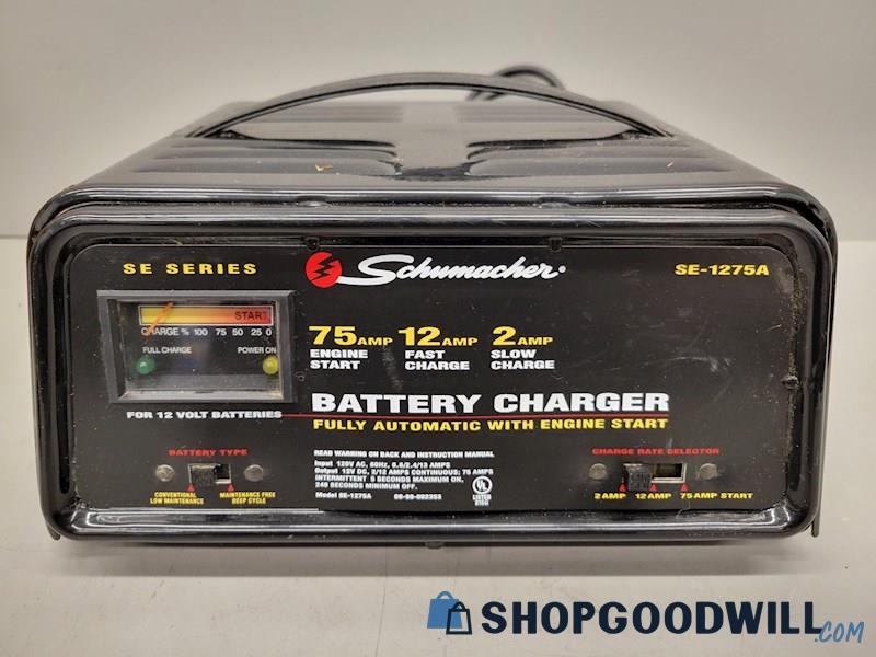 Schumacher Electric 75/12/2 Amp Fully Automatic Battery Charger Se