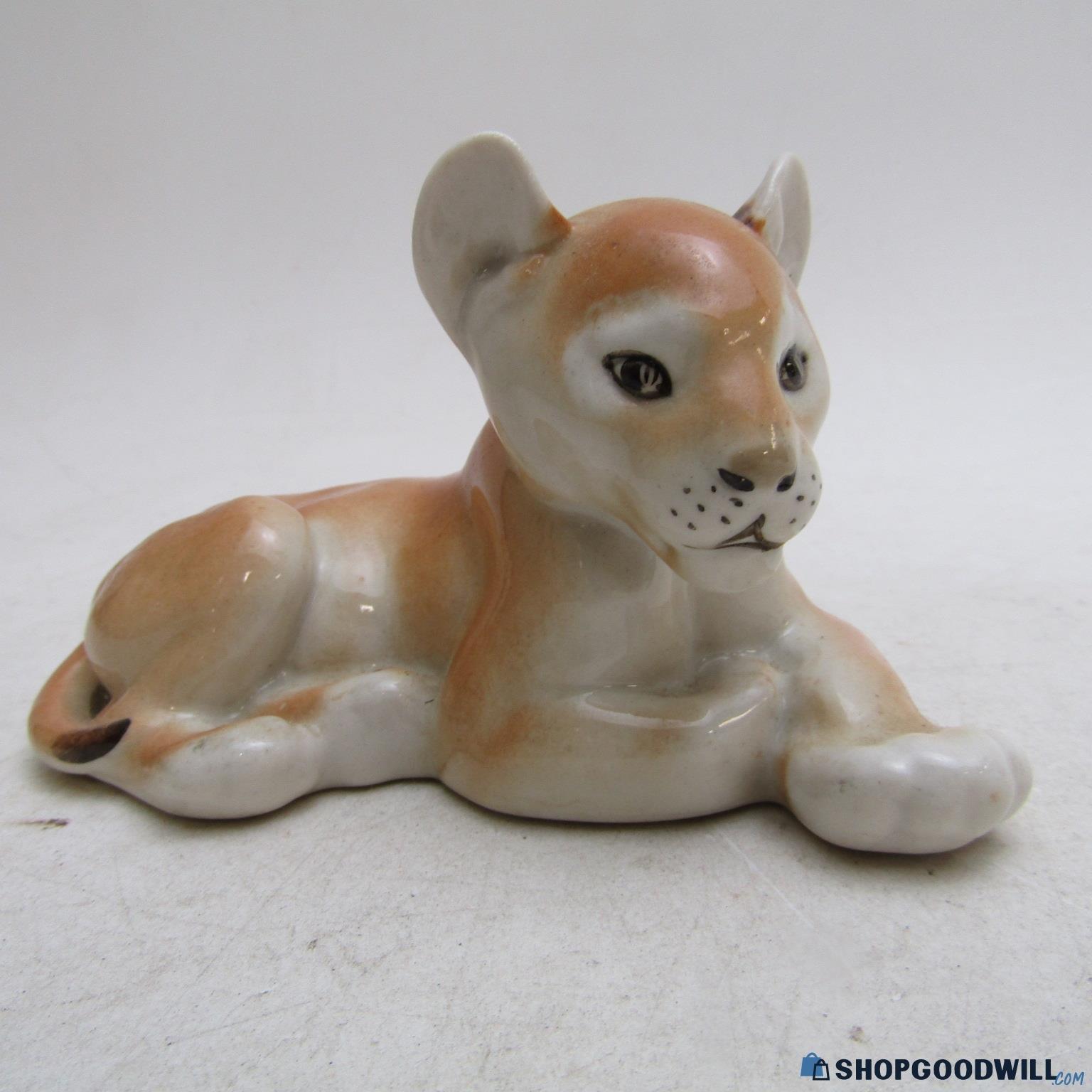 Vintage Lomonosov Porcelain Lion Cub Figurine Made in USSR ...