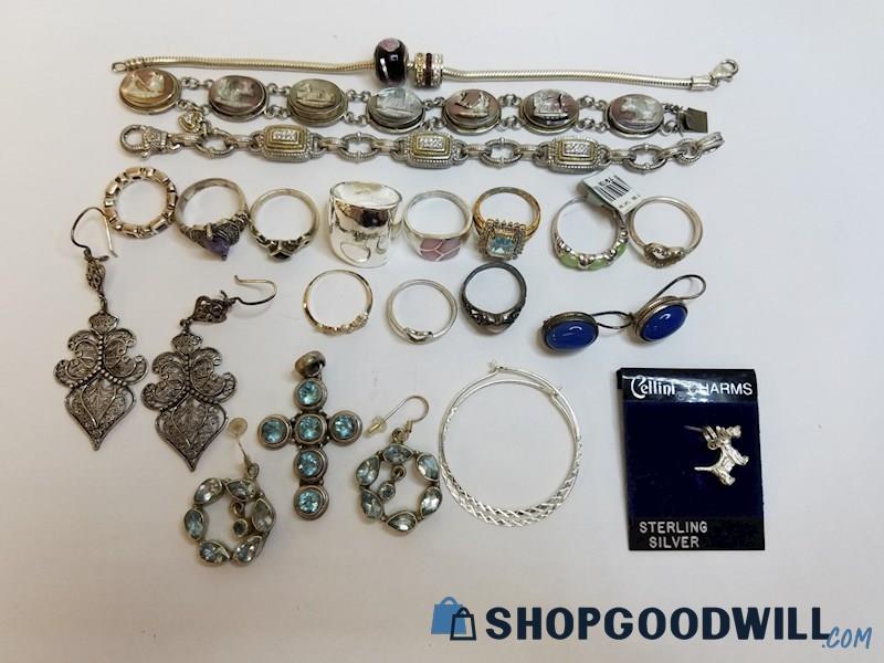 20 Piece Sterling Silver Jewelry Collection - shopgoodwill.com