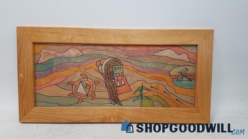 Handmade Original Rick Honyouti Design Wooden Wood Cut Multi Color Wall ...