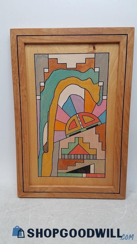 Original Handmade By Rick Honyouti Wooden Wood Cut Design Multi Color ...