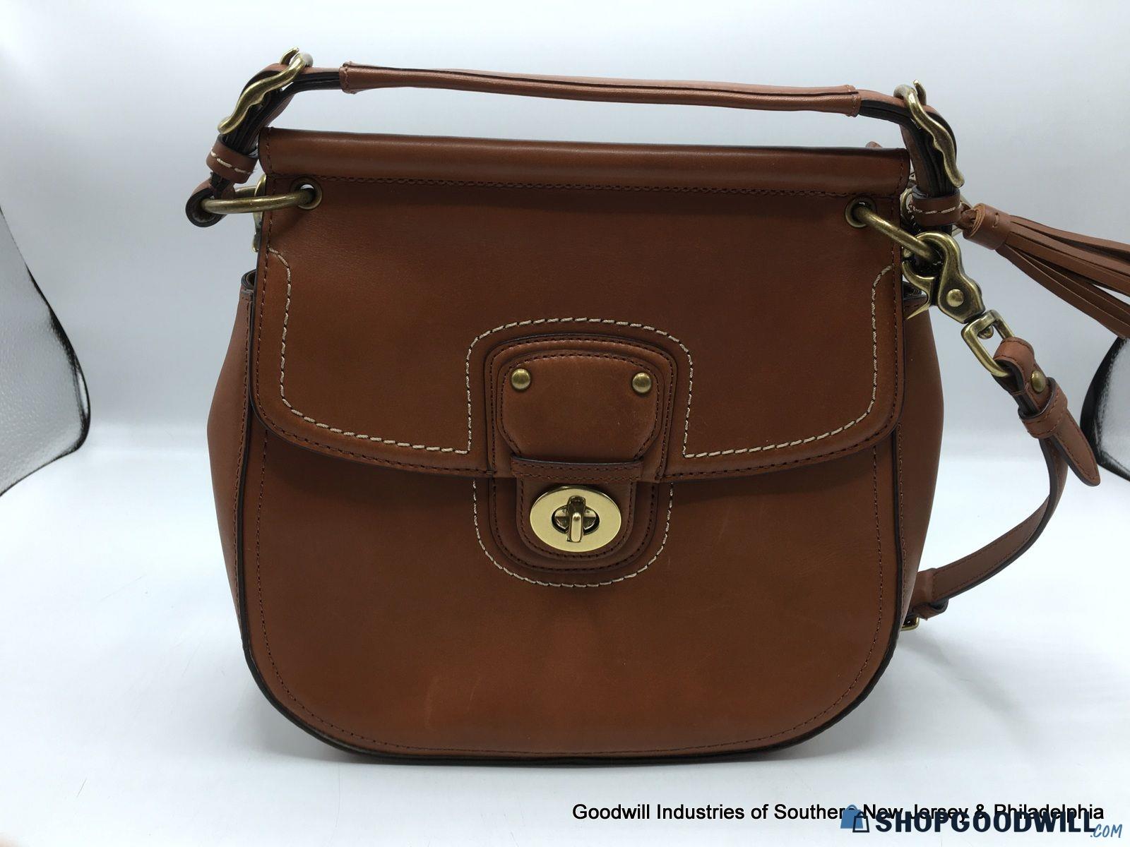 Coach 19132 Tan Leather Vintage 70th Anniversary Willis Dowel Top Bag