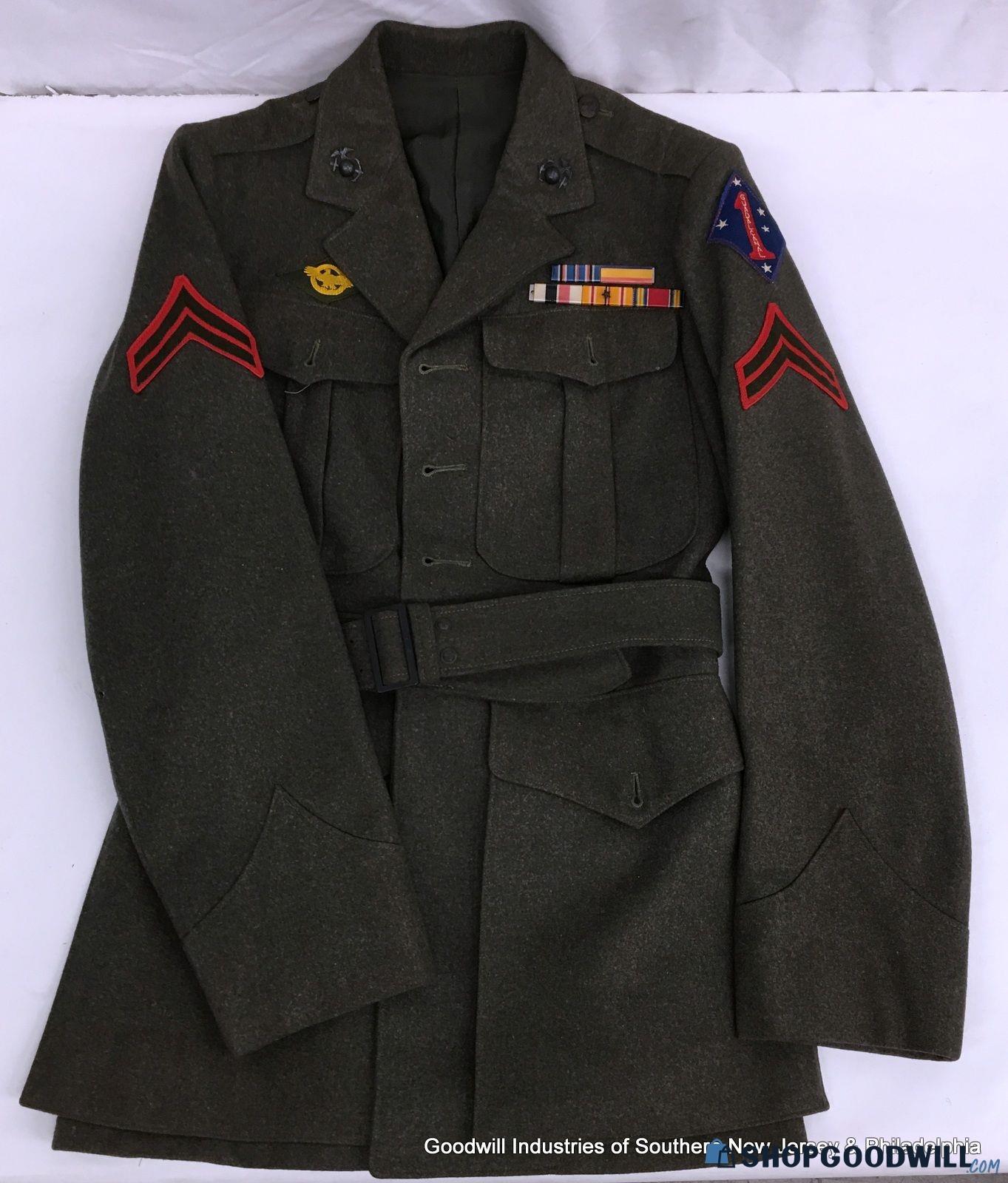 WWII USMC 1st Marine Div. Corporal Alpha Jacket w/ Campaign Ribbon/Star ...