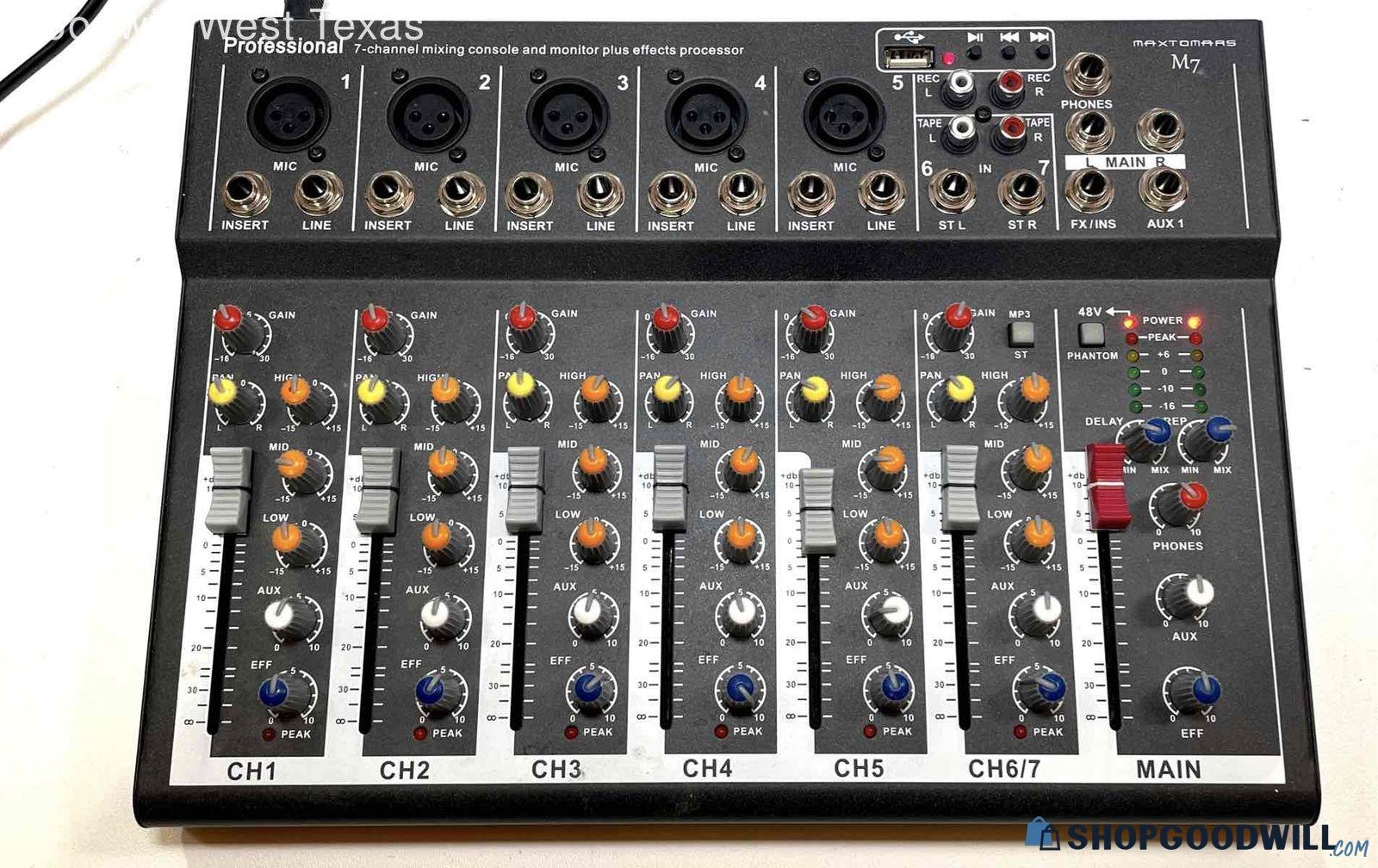 Maxtomars M7 7-channel Mixer With Usb Input Professional Audio Mixing ...