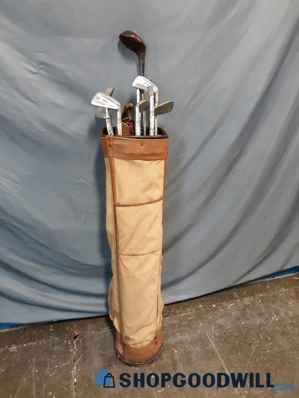 AJA4 Stand Up Bag W/ Wilson Golf Clubs - shopgoodwill.com