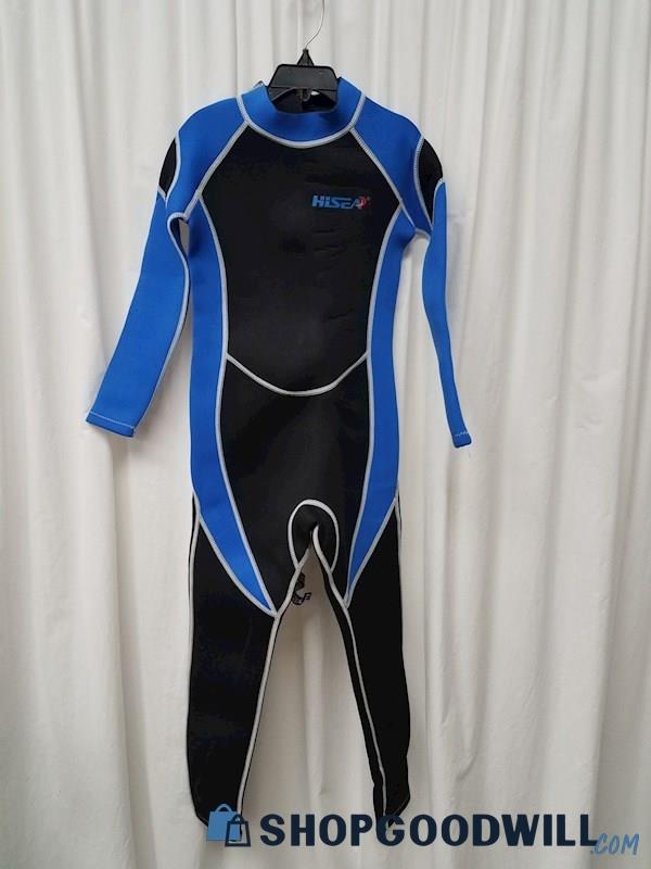 Hisea Scuba Donkey Boys Blue Black Long Sleeve Full Body Diving Wetsuit ...