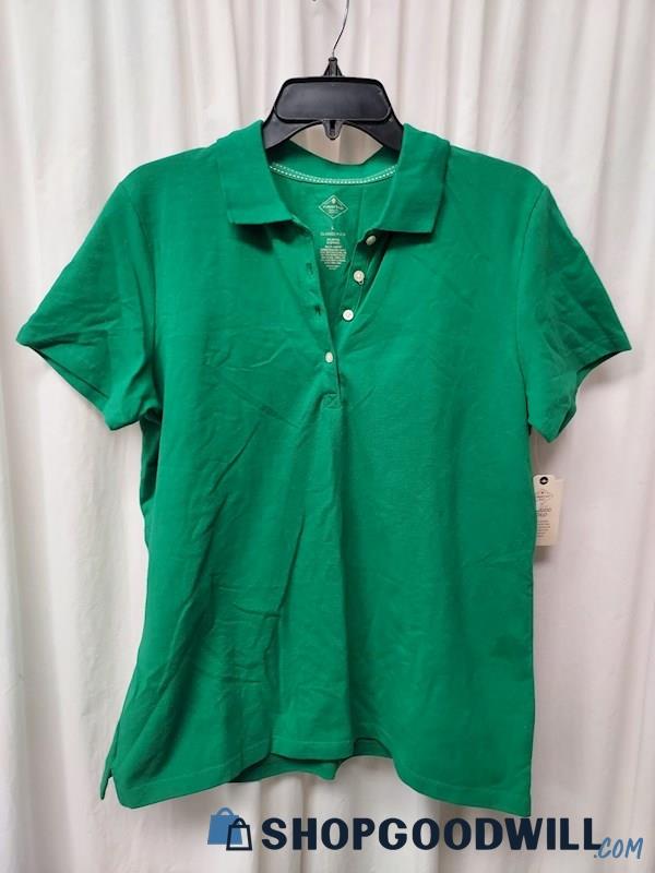 Nwt St. John Bay Women's Green Quality Apparel Classic Polo Shirt Size ...