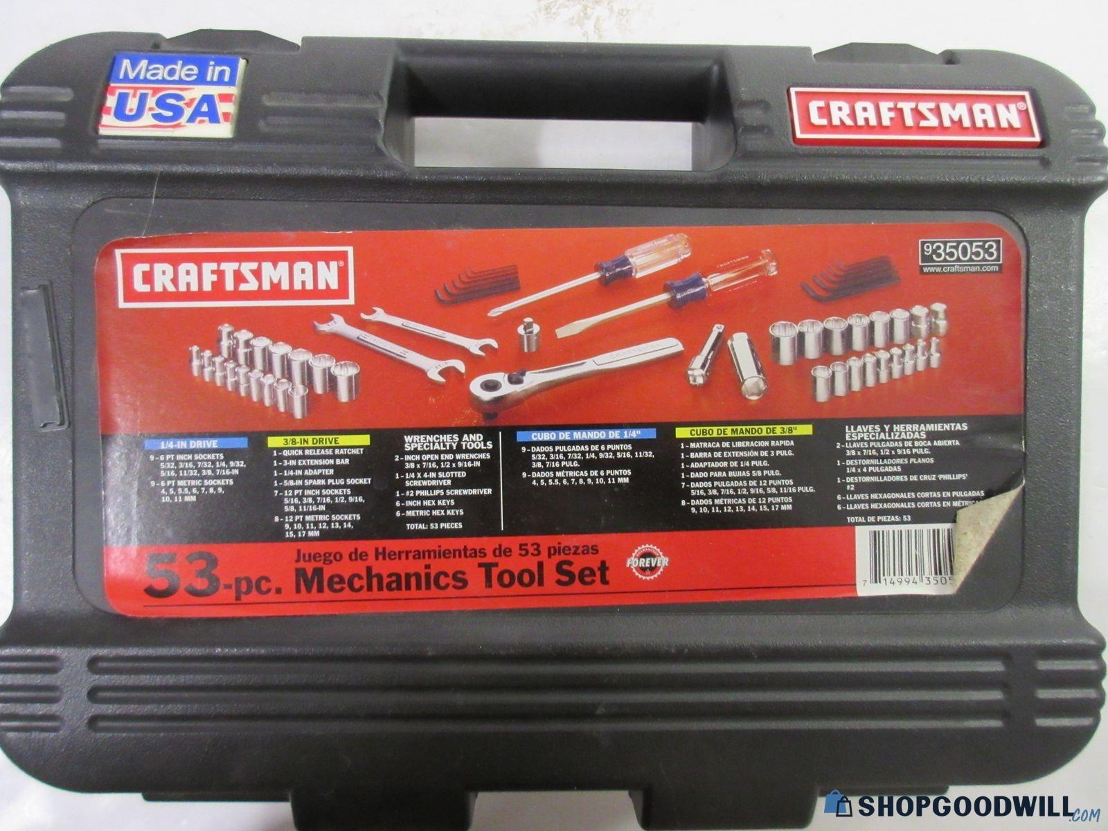 Craftsman 53 pc Mechanics Tool Set - shopgoodwill.com