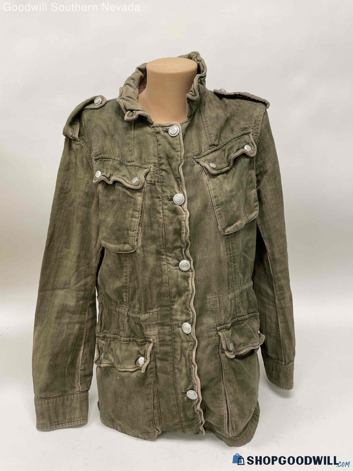 Free People Green Jacket - Size Medium - shopgoodwill.com