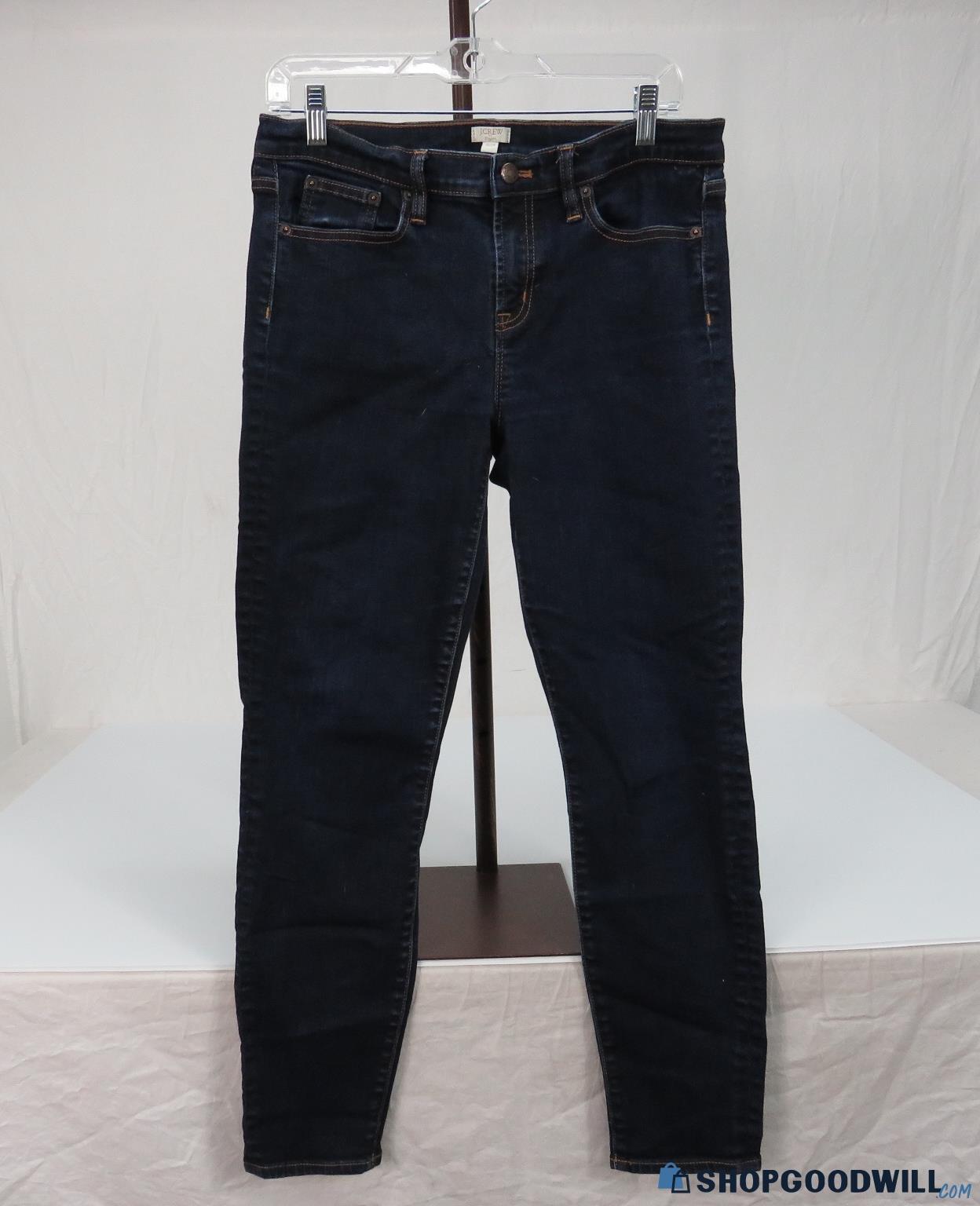 J Crew Women's Dark Blue Stretch Denim Jeans Size 30/28 - shopgoodwill.com