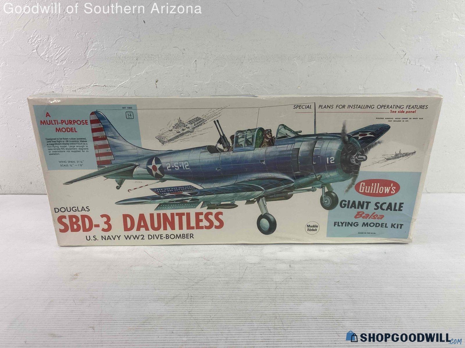 Sealed Guillows Douglas SBD-3 Dauntless Model Kit #1003 - shopgoodwill.com