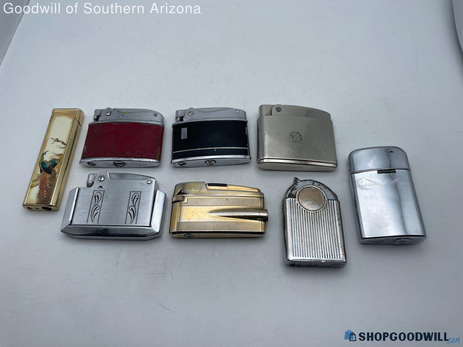 Lot Of Assorted Vintage Lighters: Ronson, Supreme, Golden Bell ...