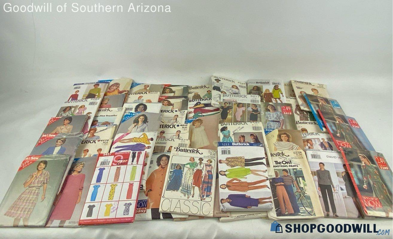 Lot Of Assorted Hobby Craft Clothing Patterns - Butterick, See & Sew ...