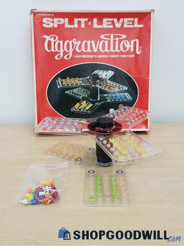 Vintage Lakeside's Split Level Aggravation 1971 Family Board Game Iob 