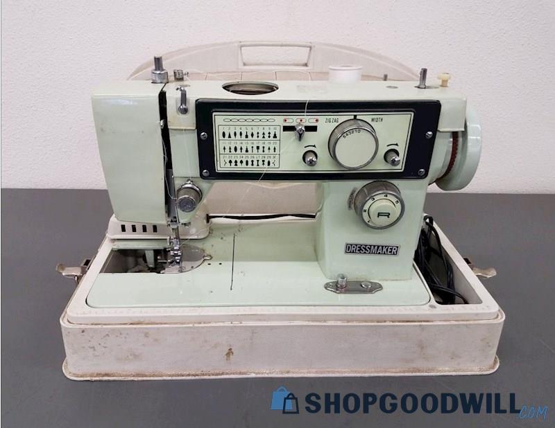 Vintage Dressmaker Deluxe Zig Zag Precision Sewing Machine S 4000