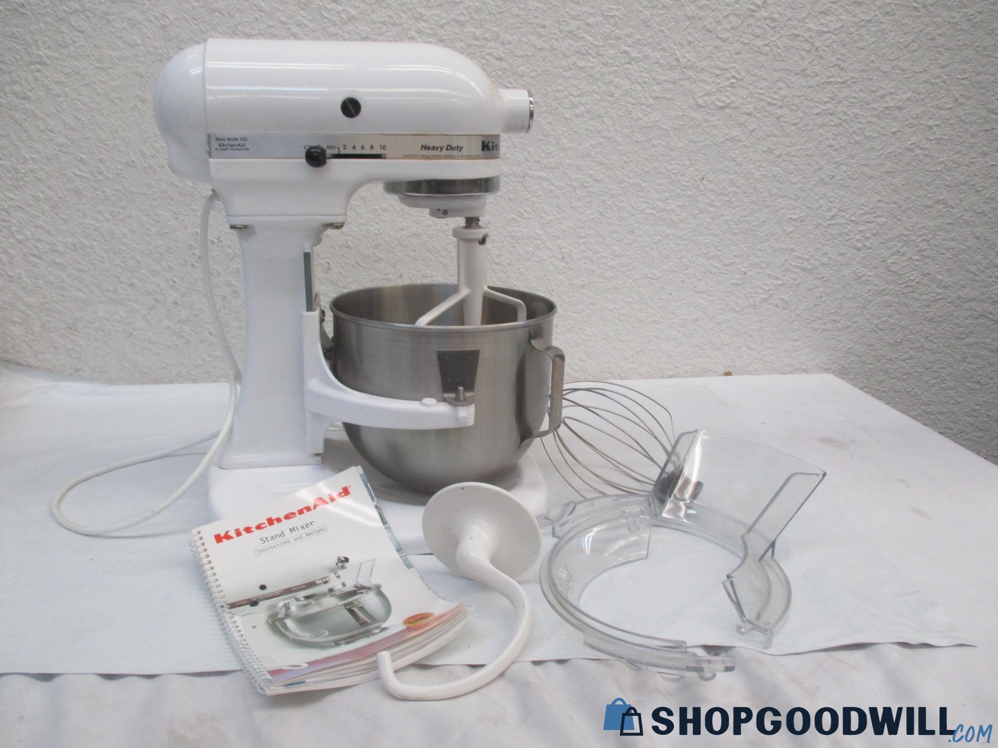 Vintage White KitchenAid Stand Mixer Model K5SSWH With Accessories