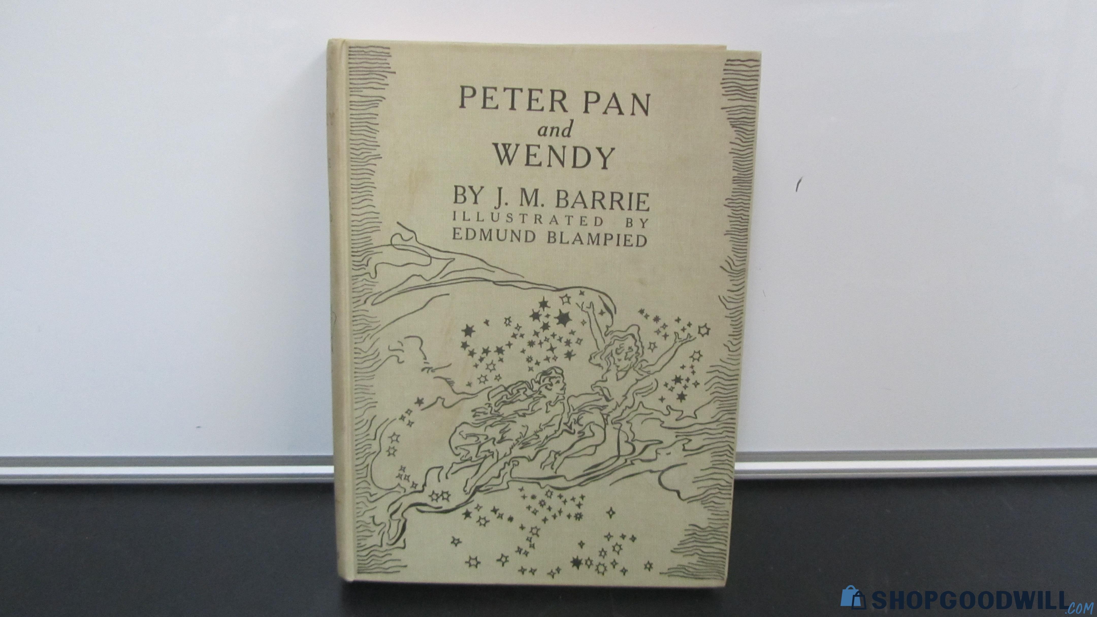 Peter Pan and Wendy by J.M Barrie, Illustrated by Edmund Blampied ...