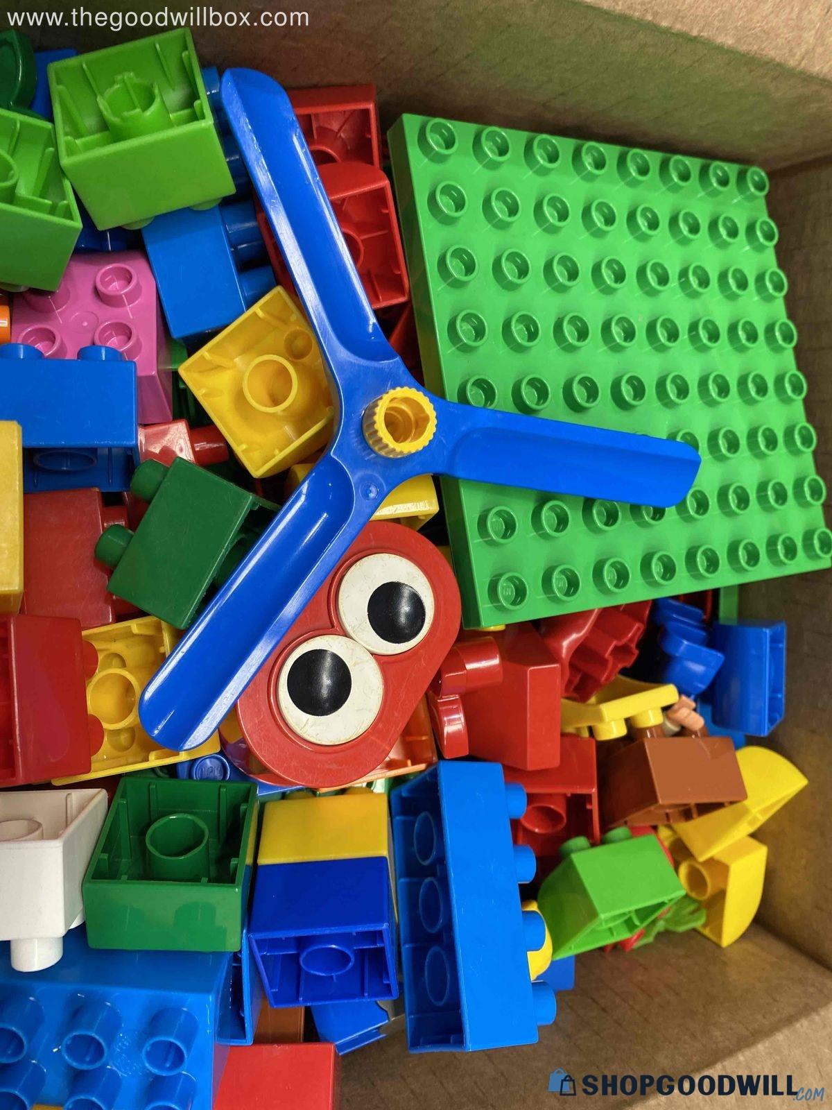 6 Lbs. Box Of Unsorted Lego and LegoLike Toys