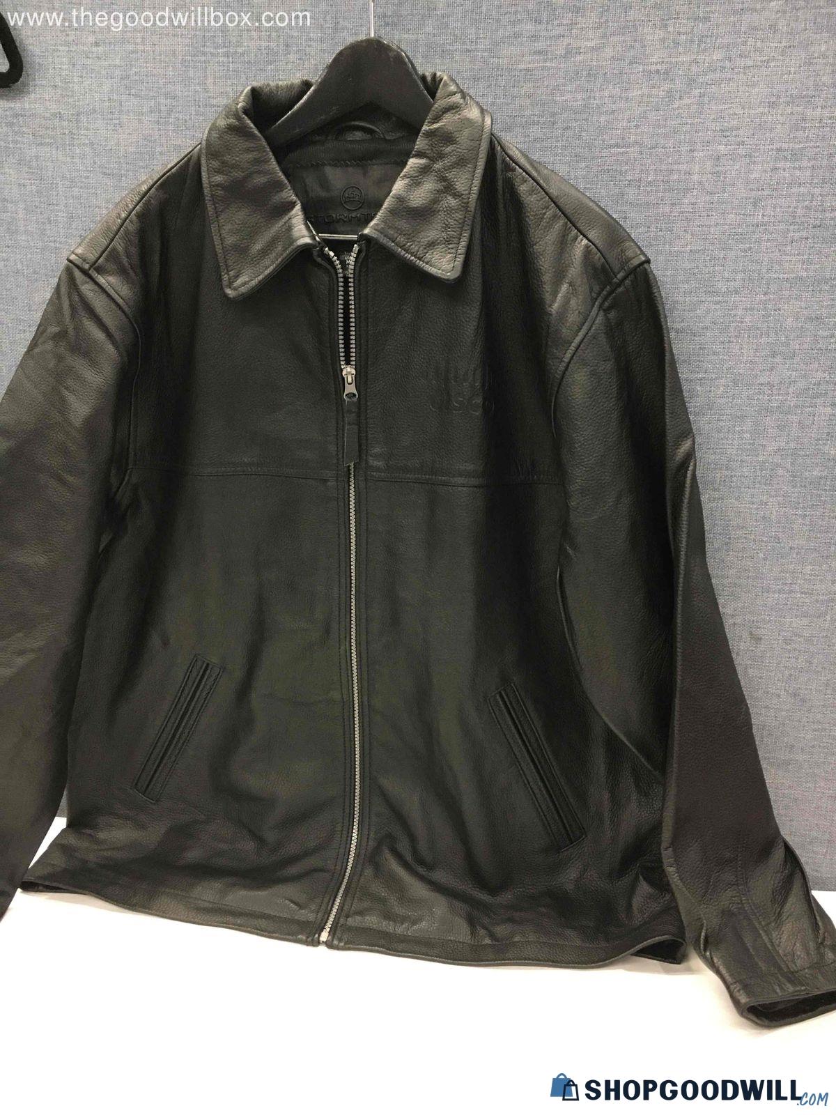 Stormtech Black Leather Jacket Men's Size M - shopgoodwill.com