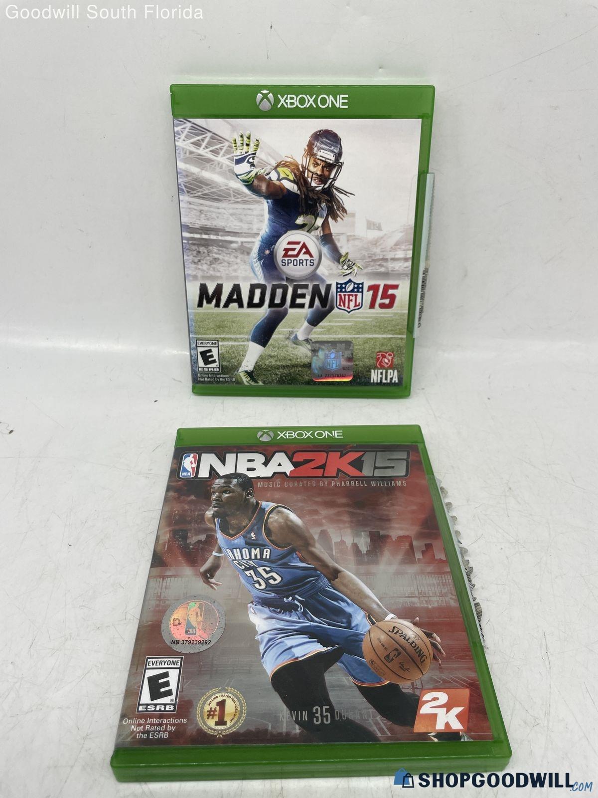 Lot Of 6 Assorted Xbox One Madden Nfl 15 Nba 2k15 Call Of Duty Forza ...