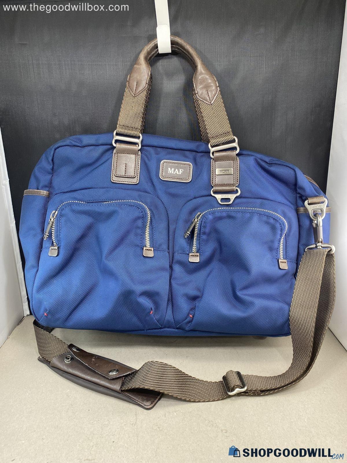 Maf Tumi Blue Travel Bag - shopgoodwill.com