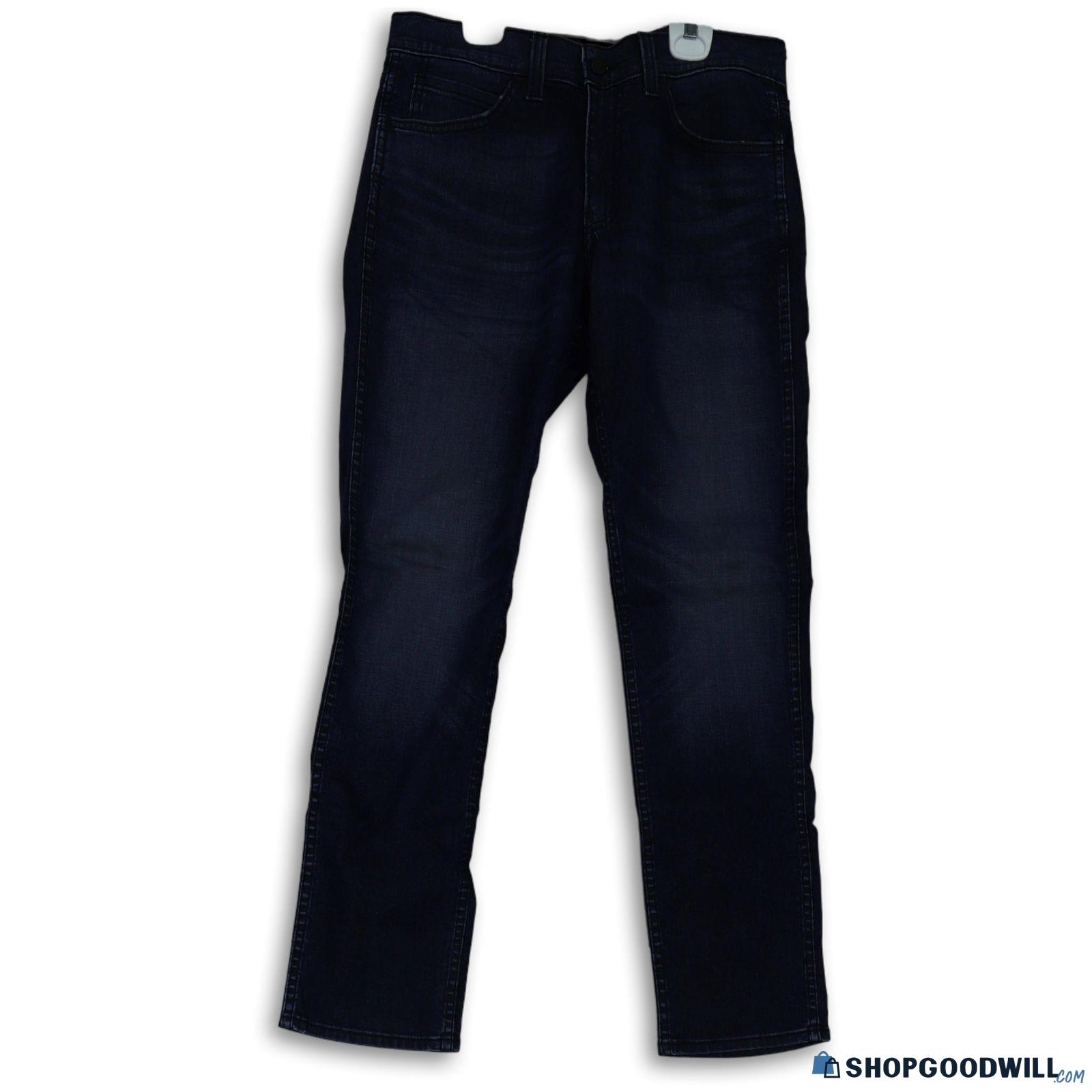 Levis Mens 511 Blue Medium Wash Denim Pockets Straight Leg Jeans Size ...