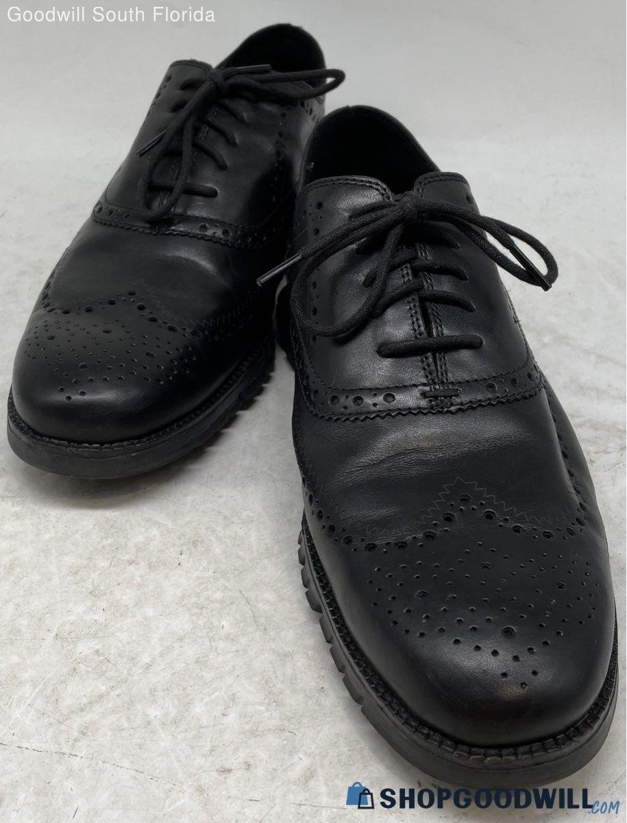 Cole Haan Mens Zerogrand C20719 Black Leather Wingtip Oxford Dress ...