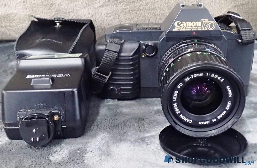 Canon T70 Film Camera & Flash - shopgoodwill.com