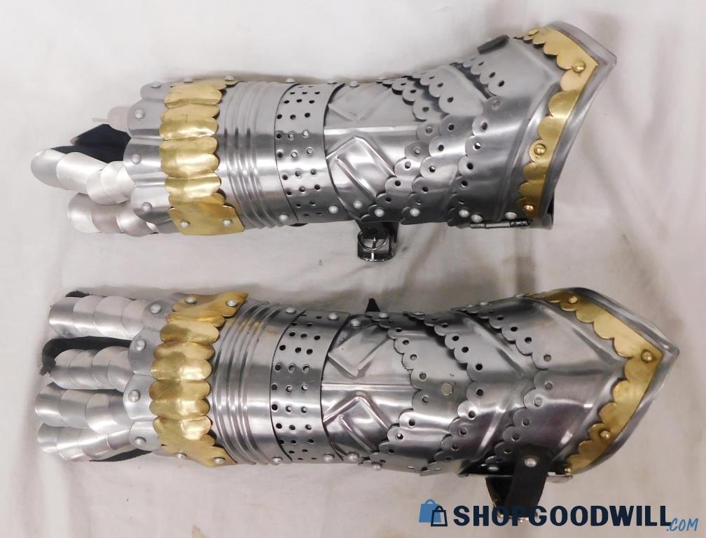 Metal Medieval Knight Armor Arm Guards Decorations - shopgoodwill.com