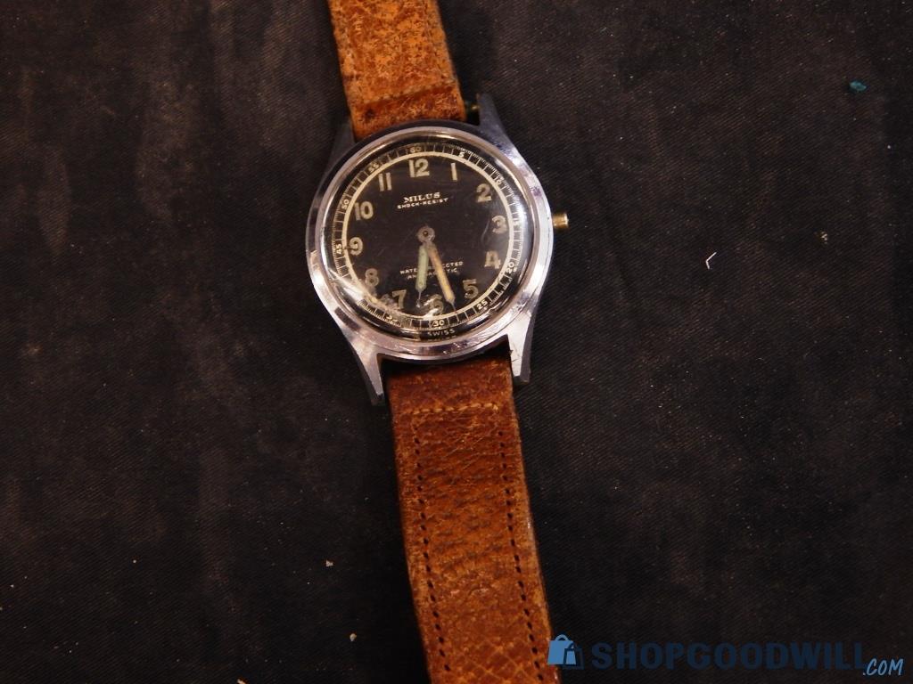 Vintage Milus Shock Protect Water Protect Stainless Steel Watch With ...