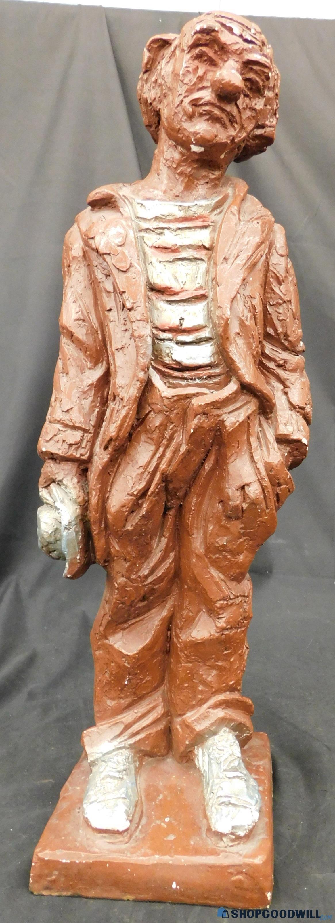 Vintage Austin Productions Ceramic Hobo Clown Statue