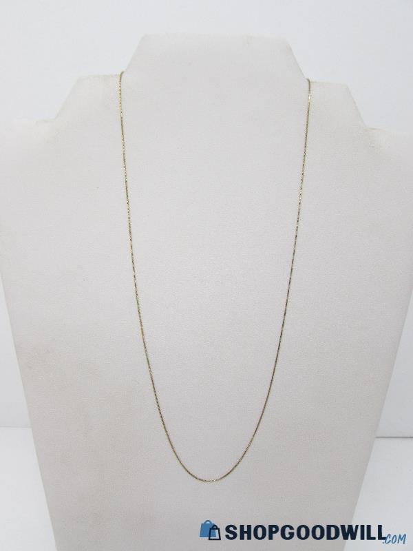 14k Italy Aurafin Yellow Gold Box Chain 18 Inch Fine Necklace 1.07g ...