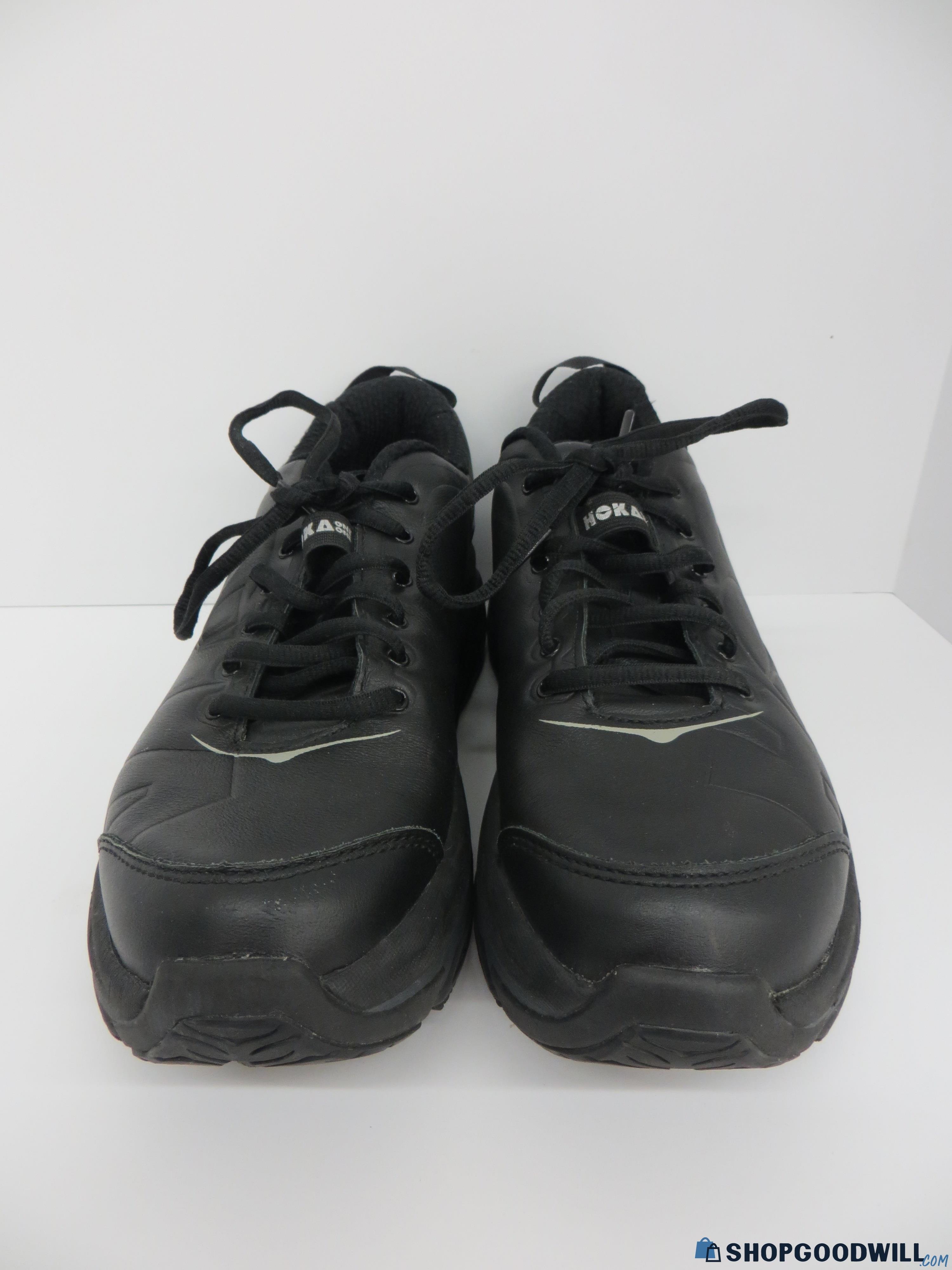 Hoka One One Valor Ltr F10015f Black Leather Lace Up Size 10 Running ...