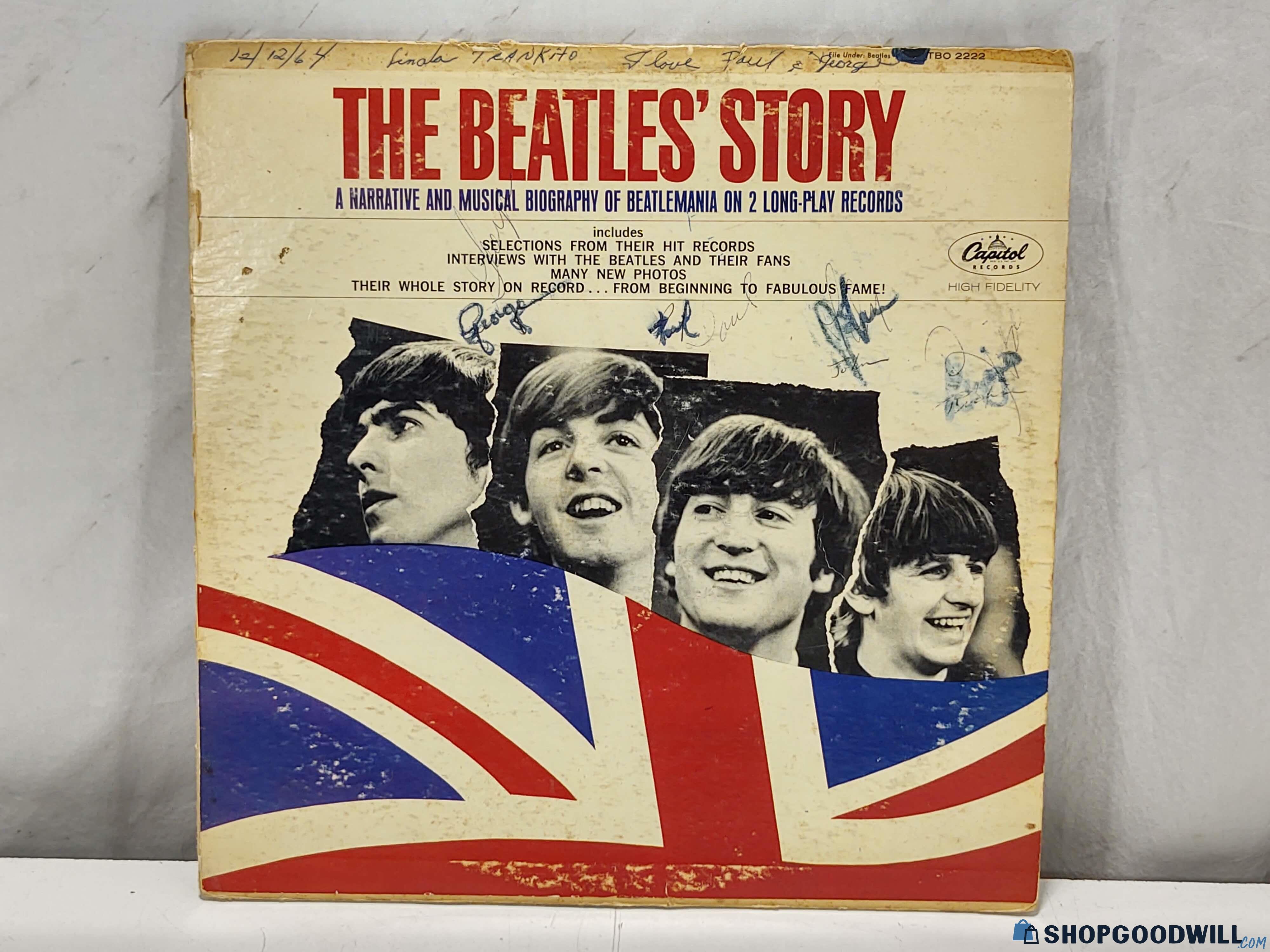 The Beatles Story Rpm Vinyl Record Shopgoodwill Com