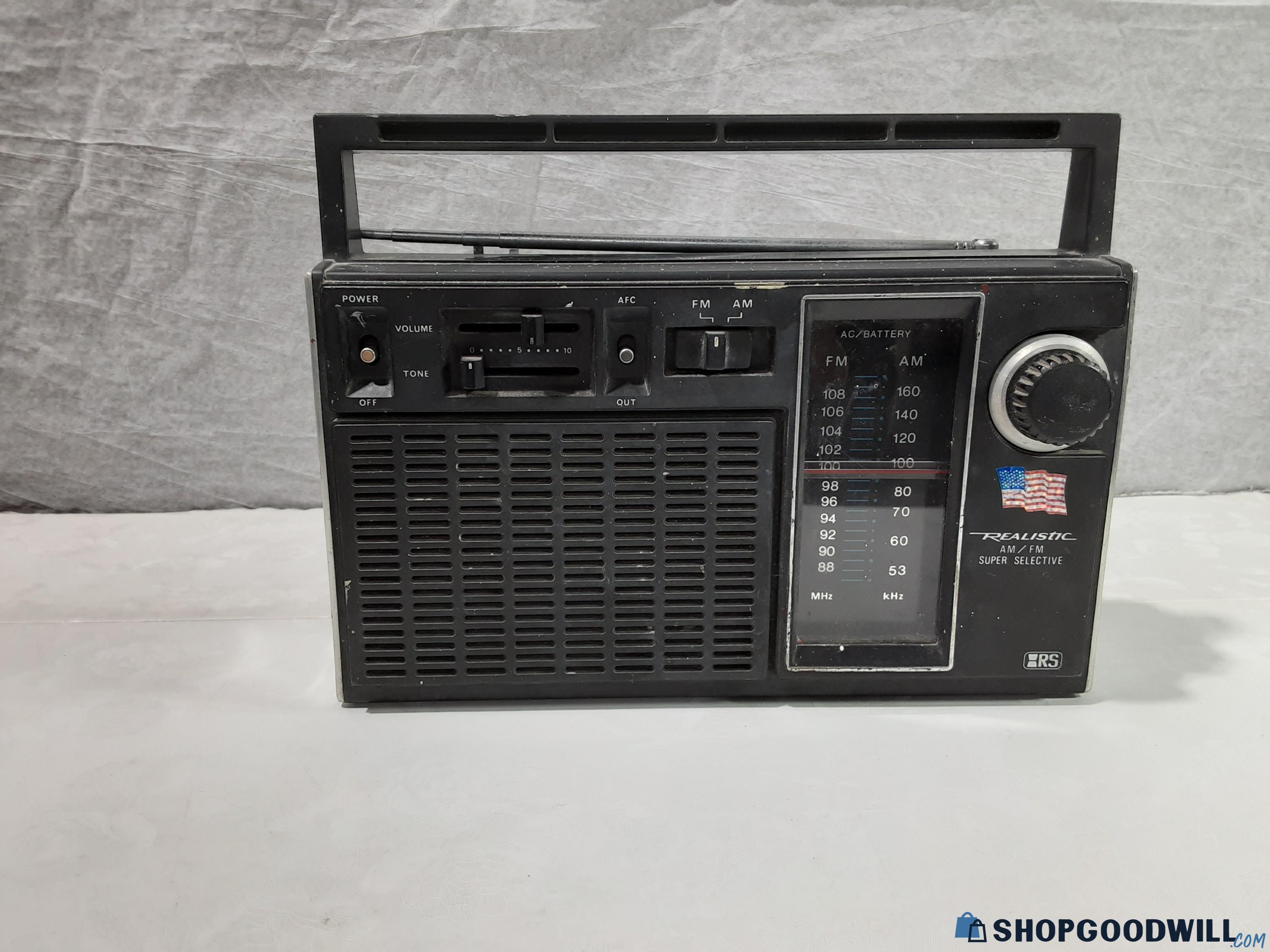 Realistic AM/FM Super Selective Radio - shopgoodwill.com