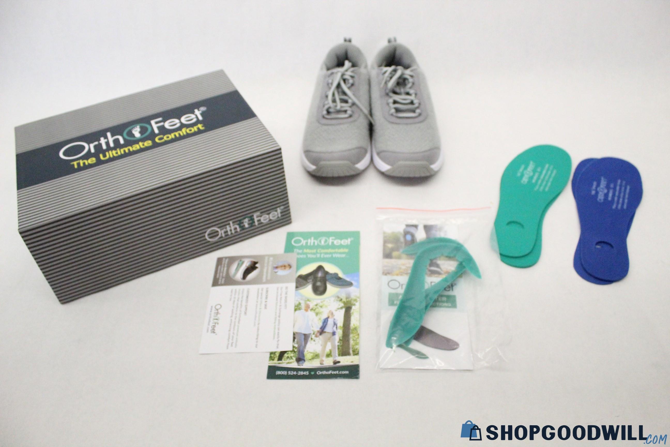 Orthofeet Women's Gray Athletic Shoes W/insoles Size 8.5 | ShopGoodwill.com