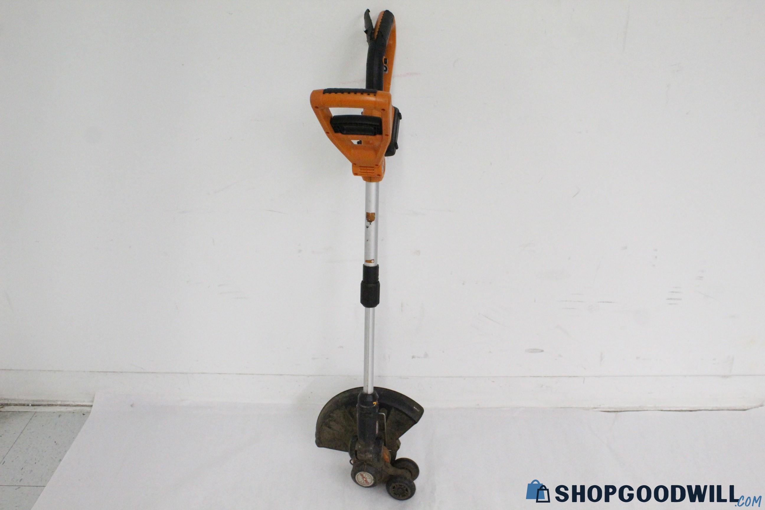 Used Worx Wg151 Portable Edger / Weed Eater W/ Lithium Battery