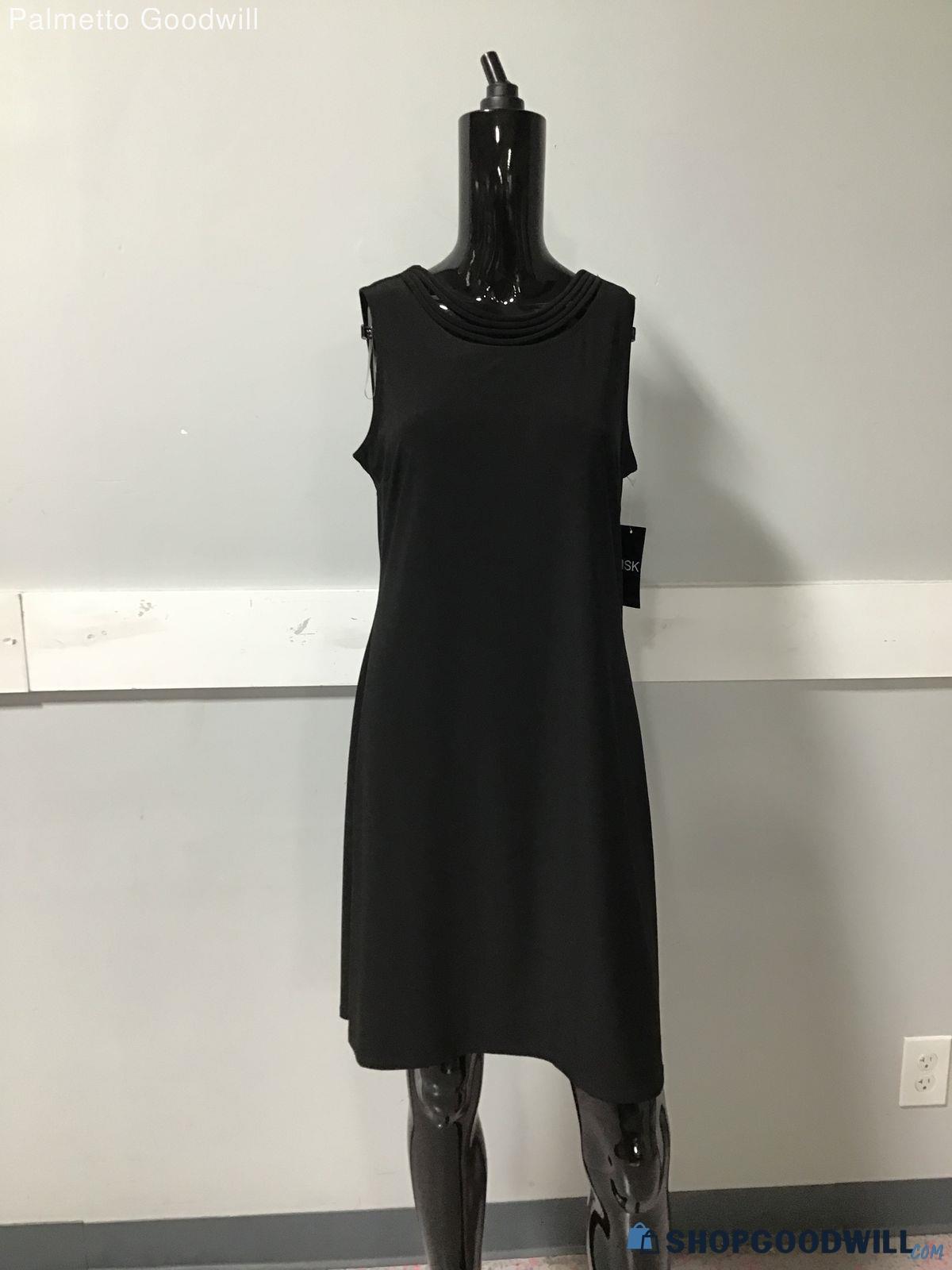 Ladies Black Msk Sleeveless Stretch Dress Size Medium Nwt