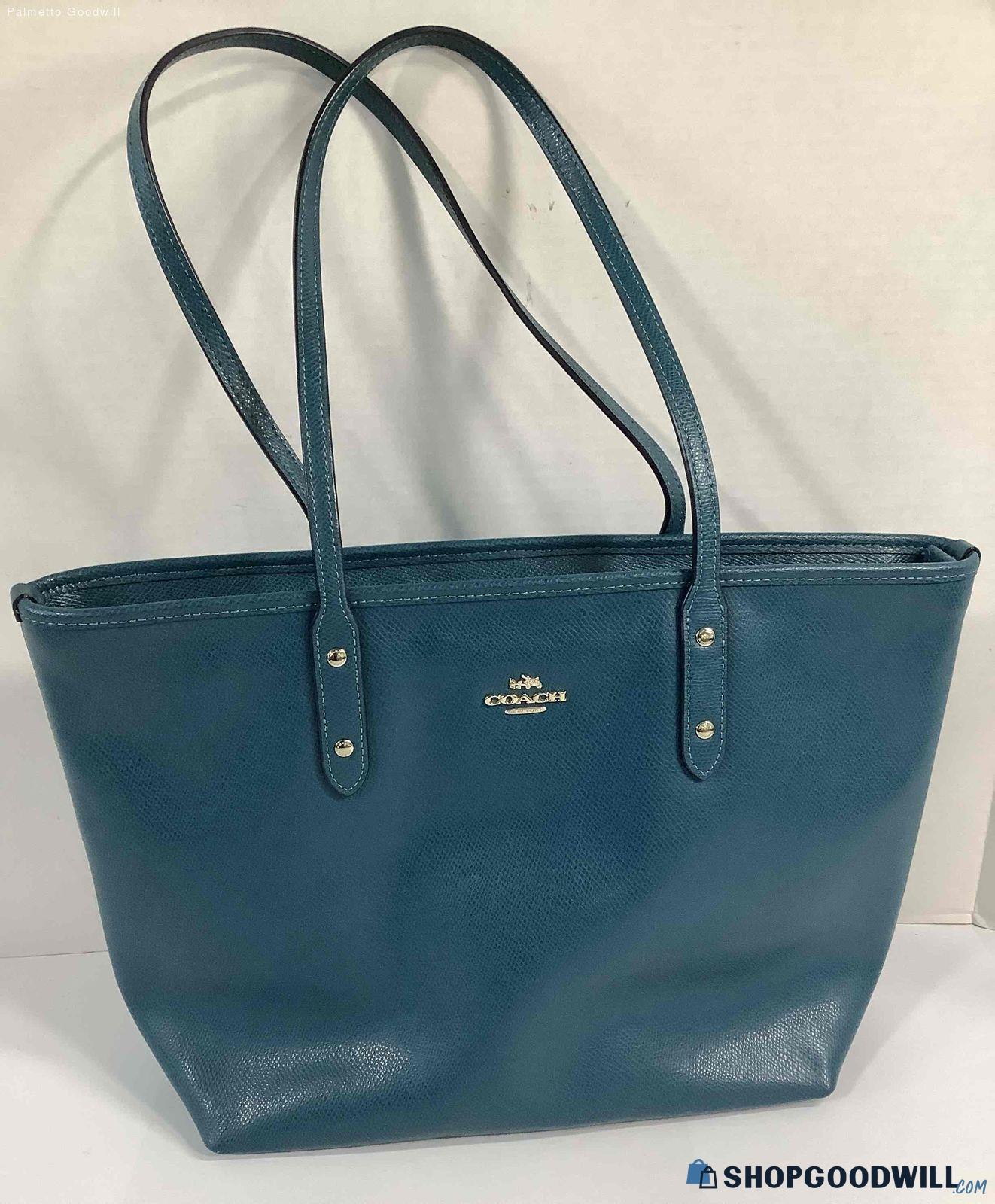 Coach Teal/Gold Shoulder Bag Authenticated - shopgoodwill.com