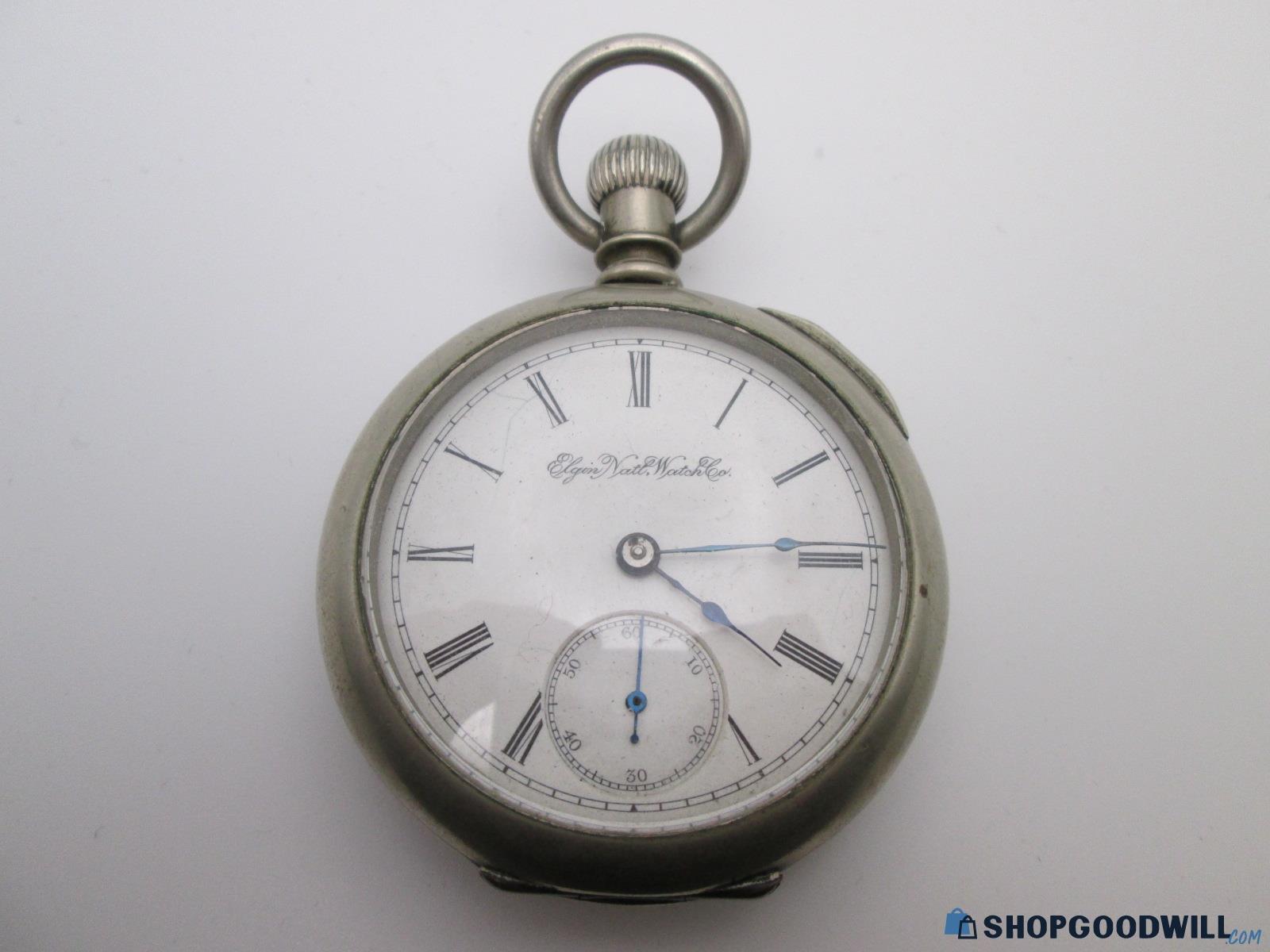 Vintage Elgin National Watch Co. Silveroid Pocket Watch Untested ...