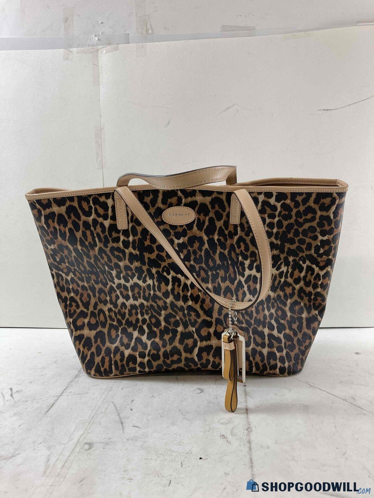 Coach- Cheetah Print Large Tote Bag - shopgoodwill.com
